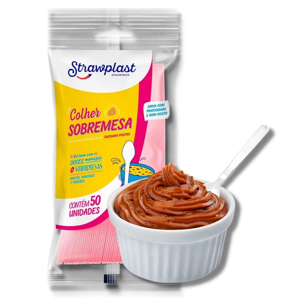 Colher Sobremesa Rosa  1.000 Unidades