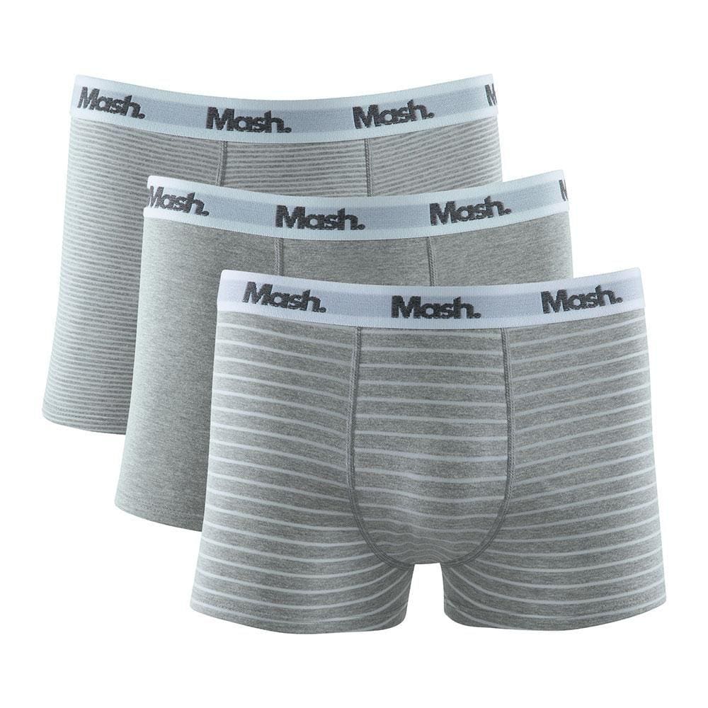 Kit 3 Cuecas Mash Boxer Cotton Listras
