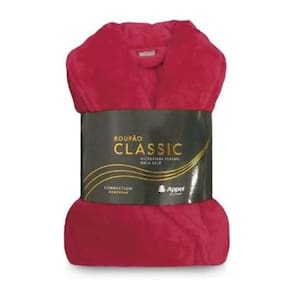 Roupão Adulto Microfibra Flannel Classic - Vermelho - Appel