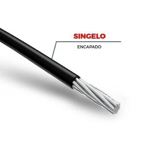 Cabo Nax 95 mm Singelo Preto - 50 Metros