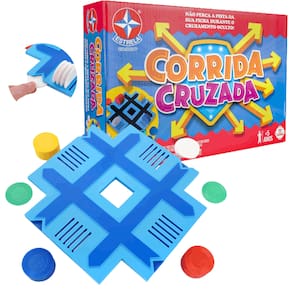 Jogo de Tabuleiro Corrida Cruzada Estratégia e Memória