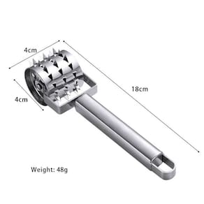 Amaciador de Carne em Aço Inox - Reduz Tempo - 18 cm