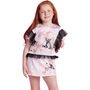 Conjunto Infantil Menina Ursinha Yoyo 24051 .ale.