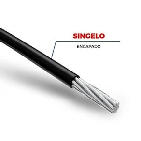 Cabo 35 mm Singelo Preto - Nax - PVC 70ºC - 25 Metros