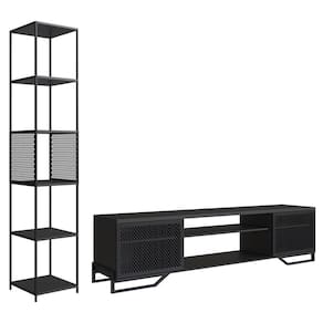 Rack 180 Cm 2 PT Estante Prateleira Industrial 27X23 Preto PP