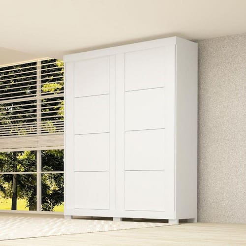 imagem-Guarda Roupas Solteiro 2 Portas 2 Gavetas Helena ACP - Branco