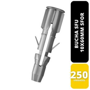 KIT C/250 BUCHA SFU Universal Plástica 10X60mm SFOR