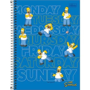 Caderno Univ. 10 Matérias 160FLS Simpsons Capa 1 - Tilibra