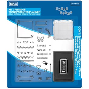 Kit Carimbos Transparentes Planner Blister C/ 3 UN -Tilibra