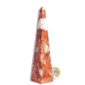 Obelisco Hematoide Multicor Pedra Natural 15 a 16 cm