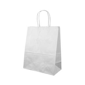 Sacola Para Presente Kraft Branca Pp 13,5X8x16 C/ 10 Un.