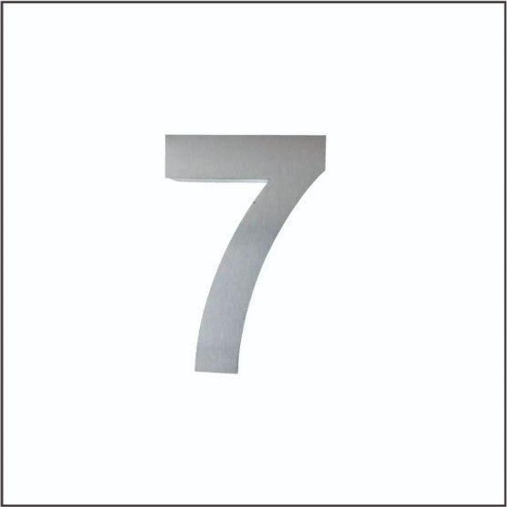 Numero Residencial Aço Escovado 13 Cm - Fundição Petrópolis Nº7