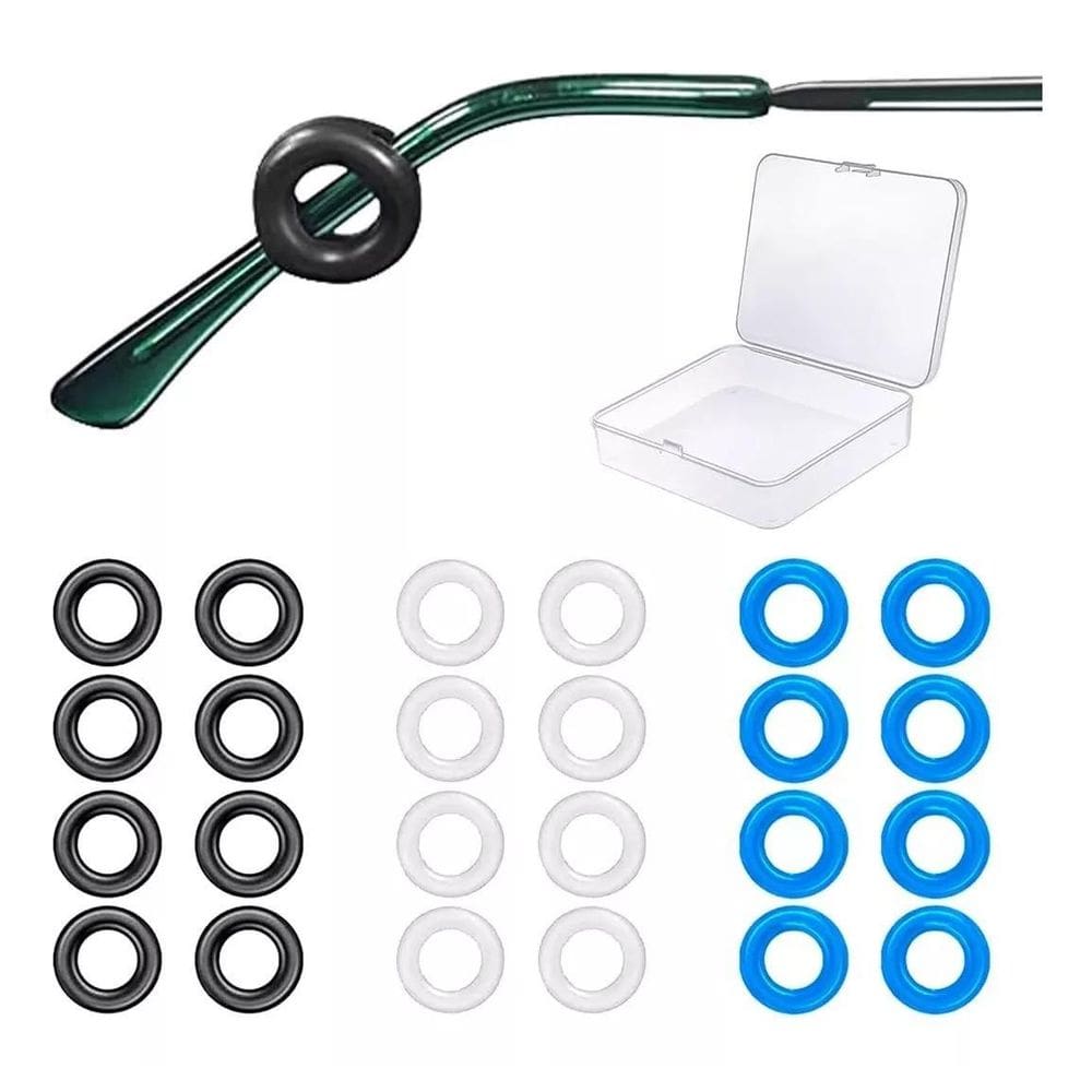 10 Pares Aro Silicone Óculos Rb Branco