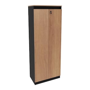 Armário Escritório 2 Portas Multimóveis Cr25048 Amêndoa-preto