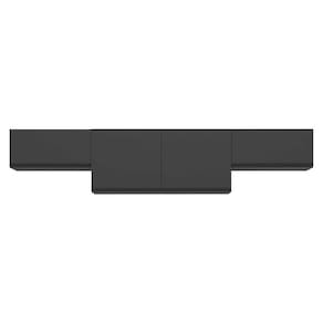 Kit 3 Armários De Cozinha Aéreos 4 Portas Veneza Multimóveis Mp2151 Preto Preto