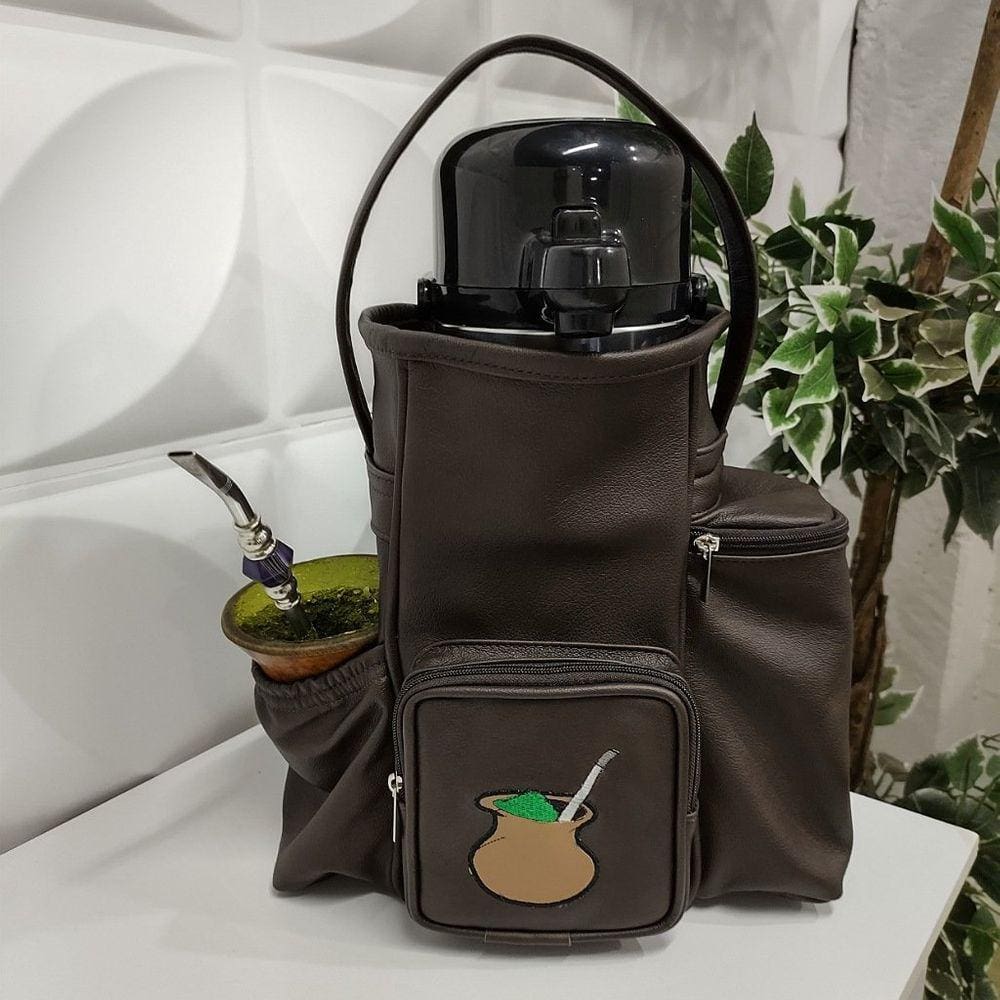 Mateira Couro Cor Marrom - Coutre Bolsas