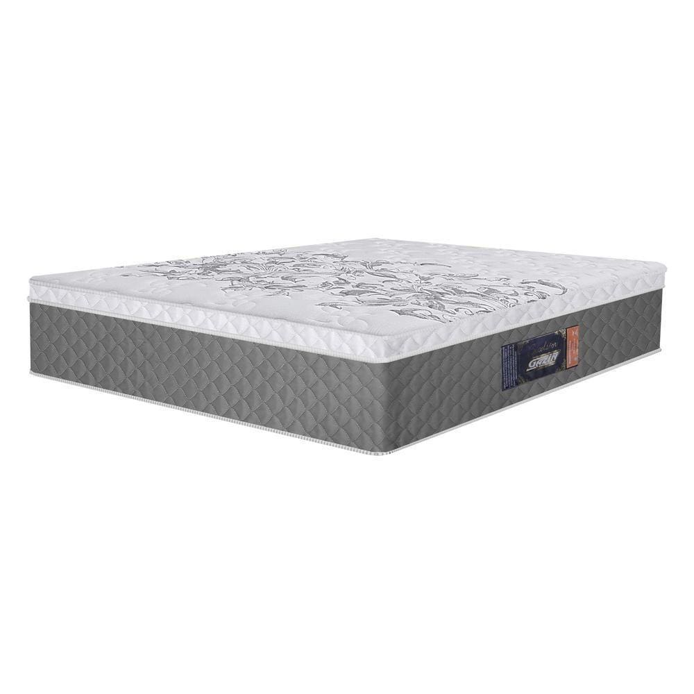 Colchão Casal Gazin 138x32x188cm - Densidade D45 Cr400b Cinza/branco