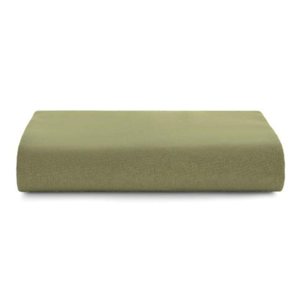 Lençol com Elástico Solteiro Malha Fio Penteado 100% Algodão - Verde - Altenburg