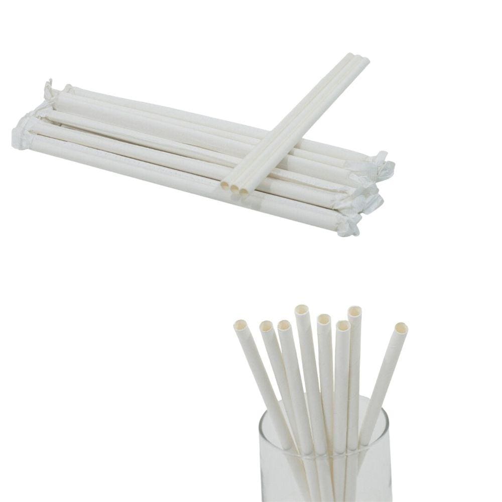 Canudo biodegradável embalagem individual Refrigerante Bebidas 19cm C/ 500 Un