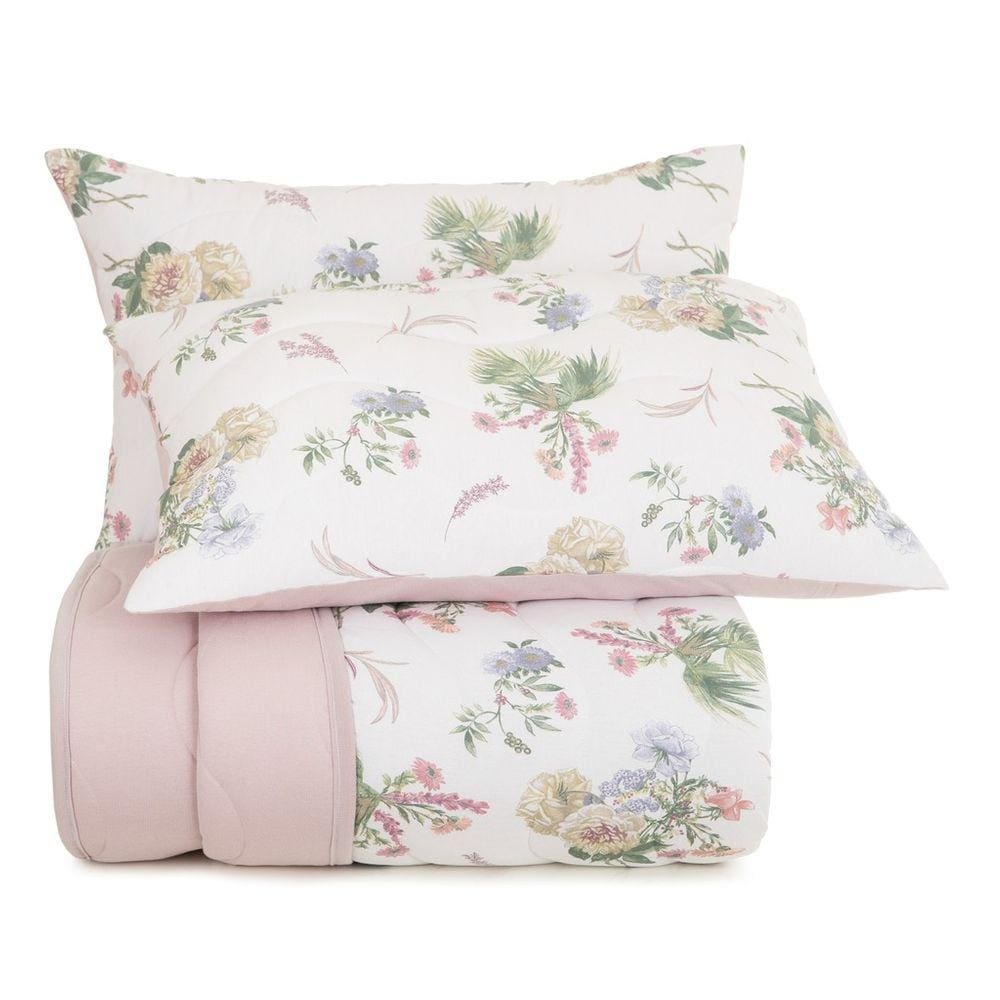 Jogo de Colcha Solteiro - 2 peças - Malha 100% Algodão - Botanic Land - Altenburg