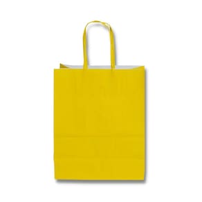Sacola Para Presente Kraft Amarela 17,5X8,5X21,5 C/ 50 Un.