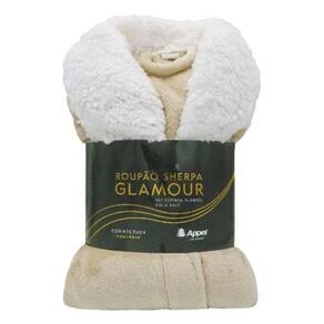 Roupão Sherpa Glamour Bege Duna - Appel - Tamanho M