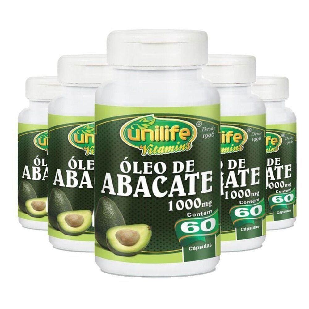 Kit 5 óleo De Abacate 60 Cápsulas Unilife