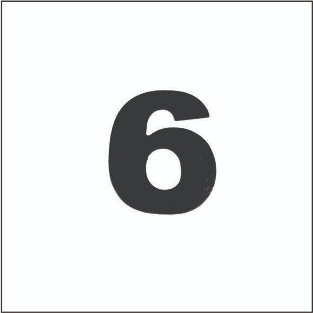 Numero Residencial Preto Brilhante 13 Cm - Fundição Petrópolis Nº6