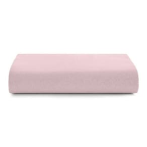 Lençol com Elástico Casal Malha Fio Penteado 100% Algodão - Rose Natural - Altenburg