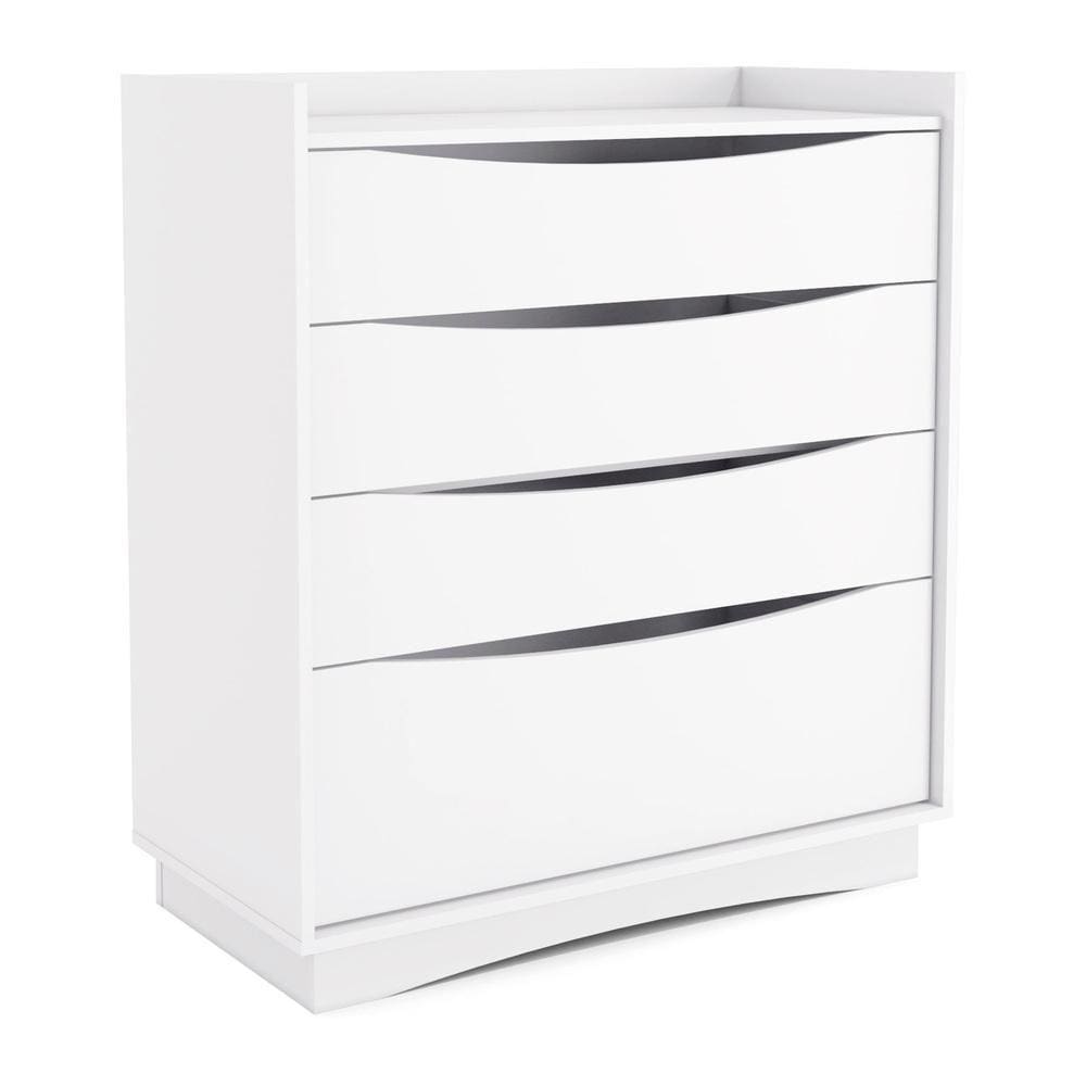 Cômoda Com 4 Gavetas Multimóveis Cr35152 Branco Branco