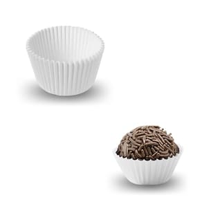 Forminhas De Papel Branca Doces Brigadeiro Numero 5 C / 1.000Un