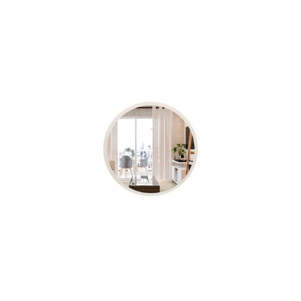 Espelho Redondo 50cm Off White