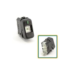 Interruptor de Tecla Mercedes Caminhões Ônibus 1988 a 2012 Preto 24 Volts 1 Posição Sem Retorno LE - Kostal - 3931001