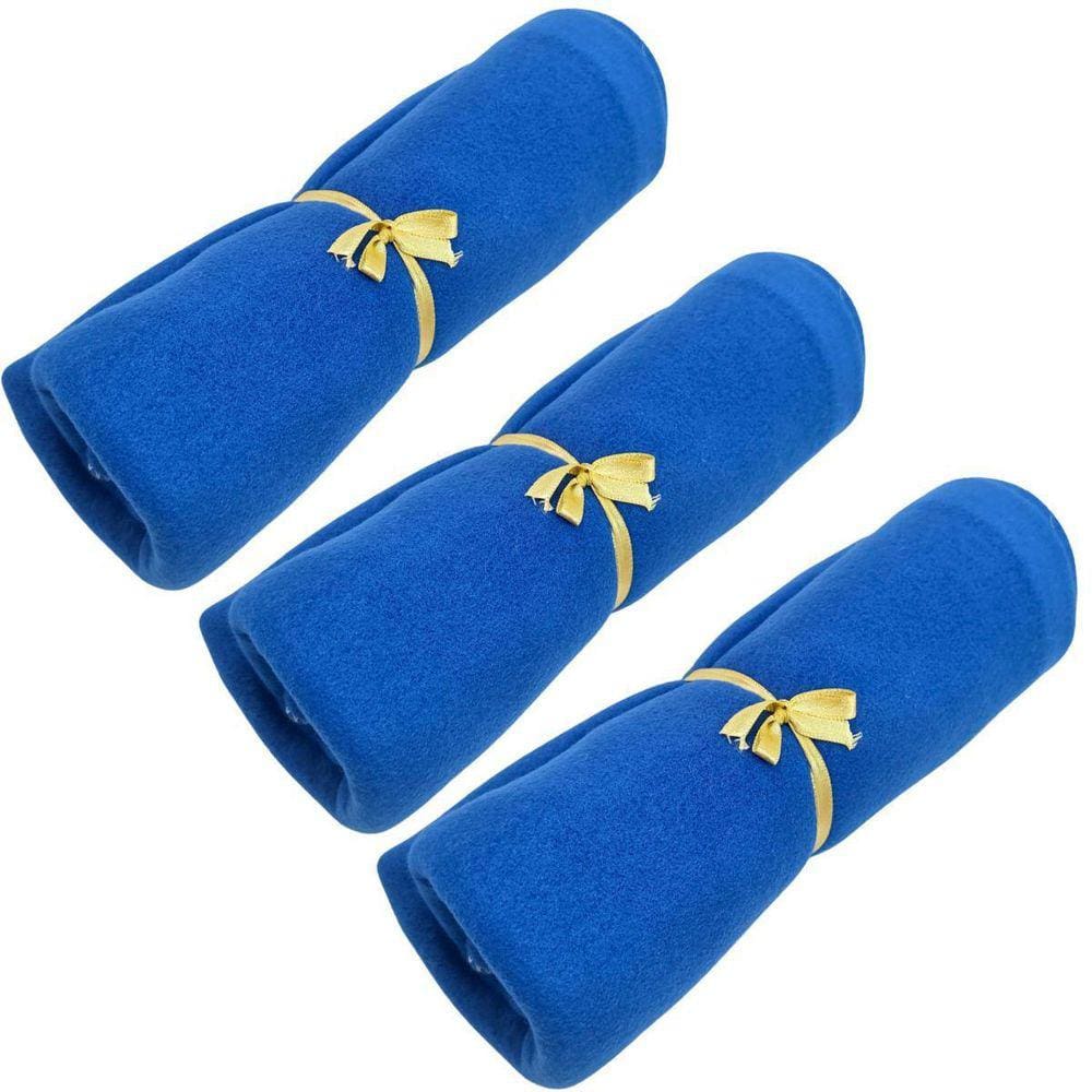 Kit 3 Cobertores Pet Soft Azul 90x75cm 200g