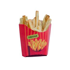 Embalagem Caixa de Batata Frita com 50 Unidades