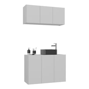 Conjunto Gabinete De Banheiro Multimóveis Mp5048 Branco