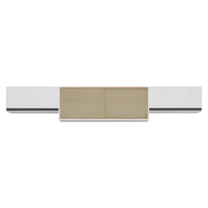 Kit 3 Armários De Cozinha Aéreos 4 Portas Veneza Multimóveis Mp2152 Branco/preto Branco/preto