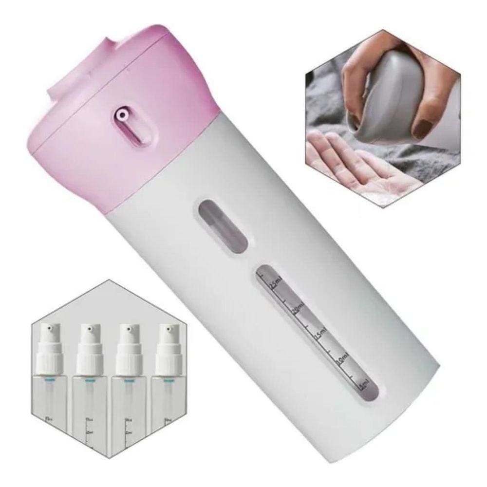 Kit Para Viagem Porta Shampoo 4X1 Dispenser Portátil