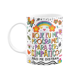 Caneca Divertida Vibes - Me programei para ser simpático