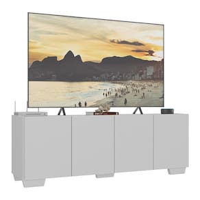 Rack Para Tv Até 50 Polegadas Com 4 Portas Multimóveis Mp1072 Branco Branco