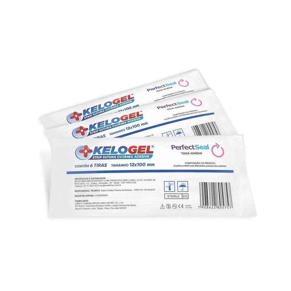 Sutura Cutânea Ponto Falso Kelogel Strip 12Mmx100Mm 18Un
