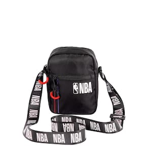 Bolsa Cross Pequena Nba Pro - Preto em Nylon 19x14x9 cm 2L