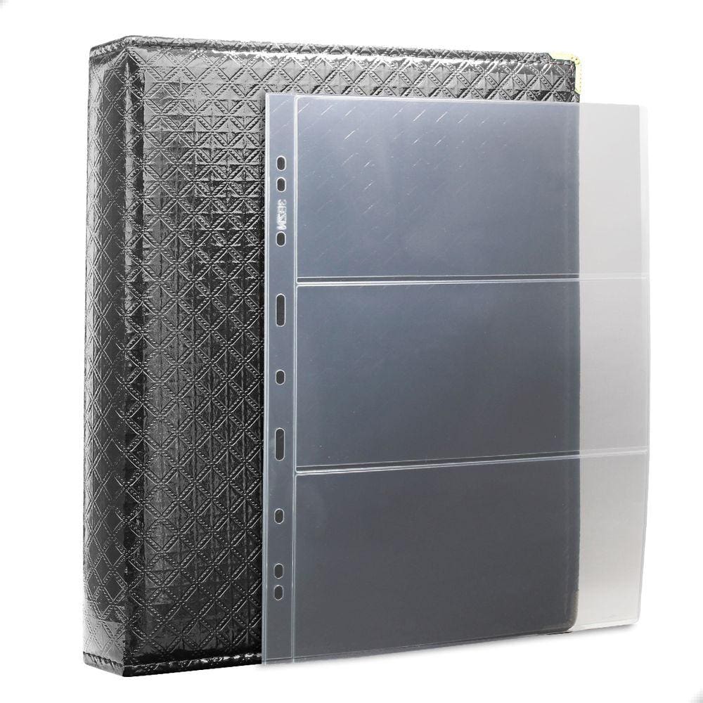 Álbum Fichário 10 Folhas Cédulas 3 Espaços 32x24 Cobra Fosco G
