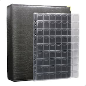 Álbum Fichário 30 Folhas para 1890 Moedas 32x24 Cobra Fosco G