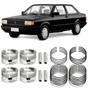 Kit Pistão Anel STD Volkswagen Voyage 1.6 83 a 85 Gasolina Metal Leve