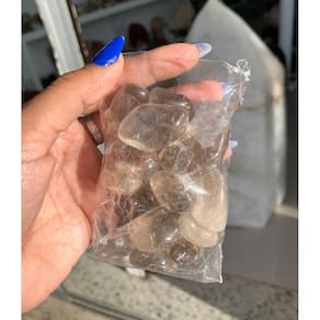 Quartzo Fumê Pedra Rolado Tamanho Médio 200Gr Classe B