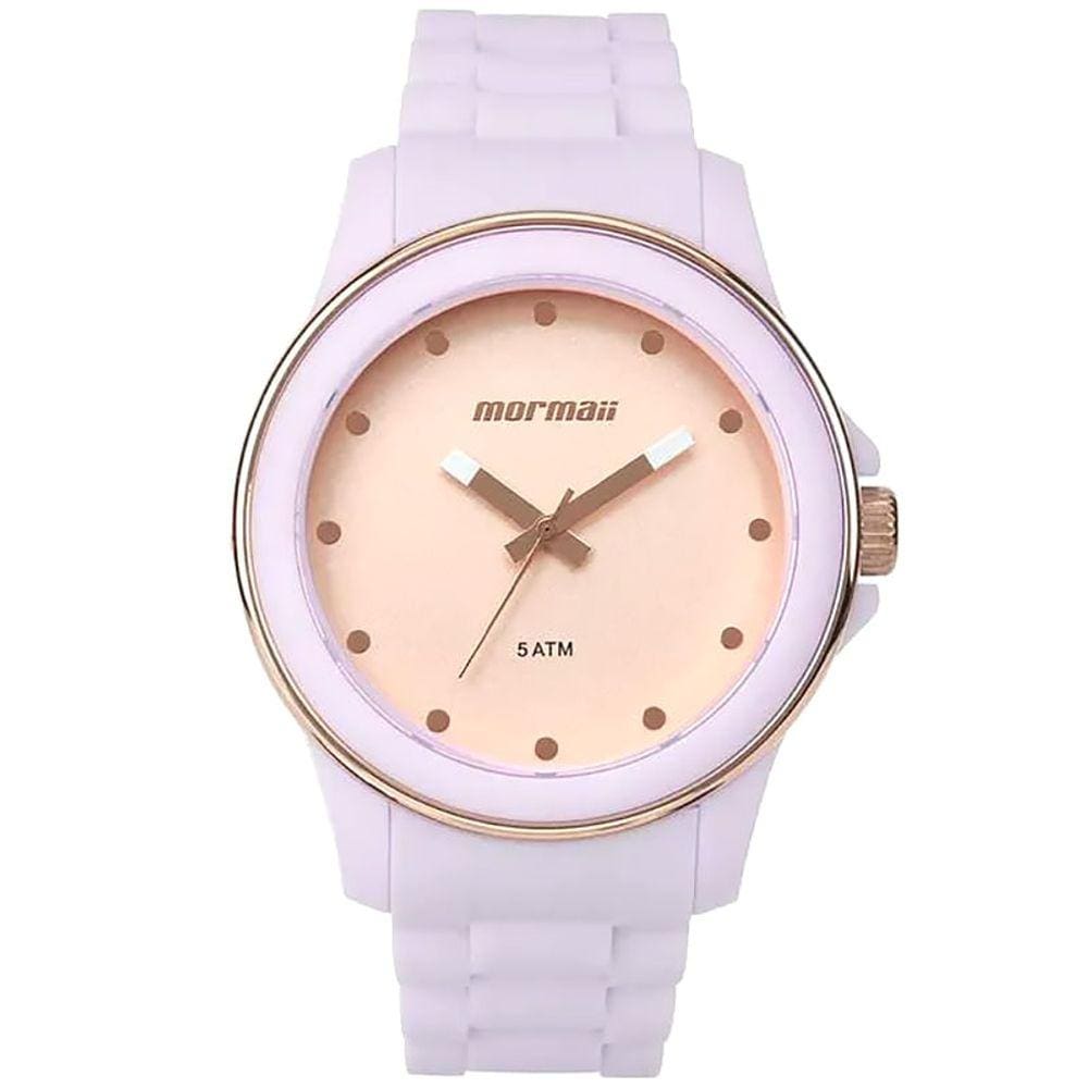 Relógio MORMAII feminino roxo silicone MOPC21JAKX/8G