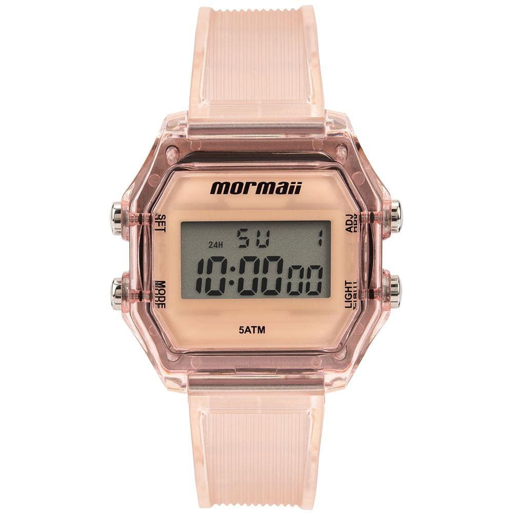 Relógio MORMAII feminino digital translúcido MO05623A/8T