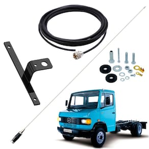 Antena Px Mini Maria Mole 1,40m 3/4 Mercedinho 709 710 Lado Motorista Cabo 5,5m Parafusos
