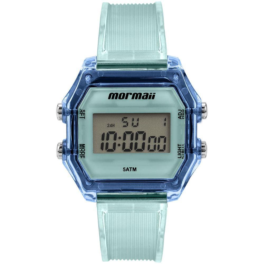 Relógio MORMAII feminino digital translúcido MO05623/8N
